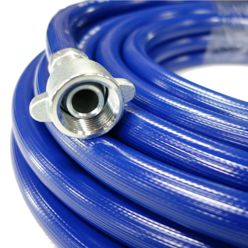 ② 20m 19mm エアーホース カップリング付き ブルーホース 高圧ホース ② 20m 19mm エアーホース カップリング付き ブルーホース 高圧